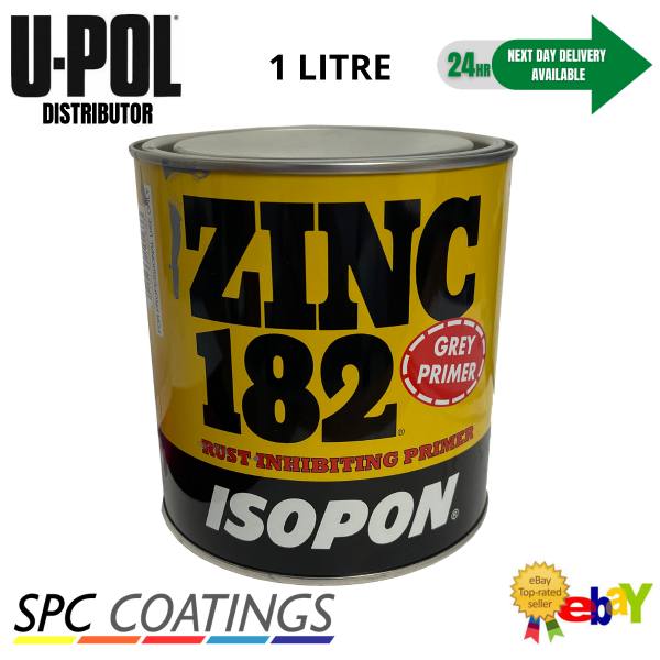 Zinc 182 Anti-Rust Grey Primer UPOL Davids Isopon U-POL 1L Garages - Image 6