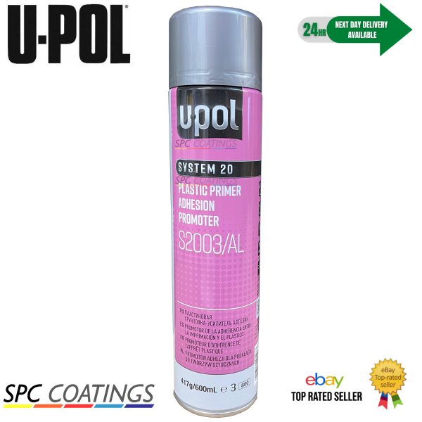 Plastic Primer Aerosol 450ml UPOL Clear Fast Drying 1k U-POL S2003/AL - Image 3
