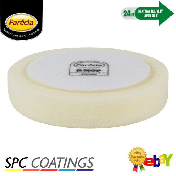 Farecla G Mop Head 6” 150mm White Compound Pad Hook & Loop GMC606 Wet Use Foam - Image 3