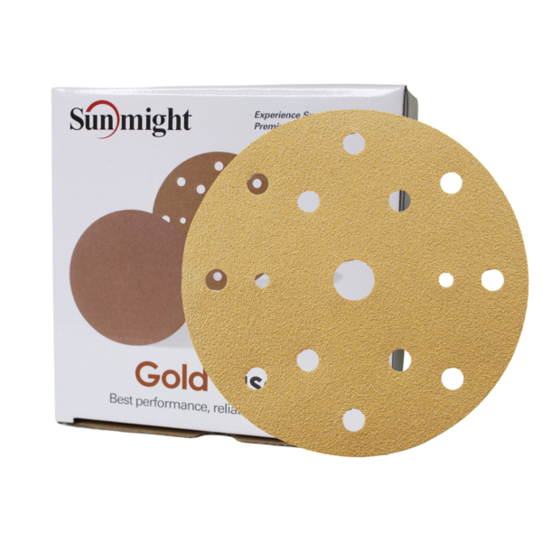Sunmight Gold DA Sanding Discs 15 Holes 150mm 6" 100 pcs/ box