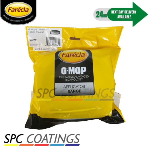 G-MOP 6" BLACK HOOK & LOOP FINISHING FOAM PAD Polishing Pad (2 PACK) - GMF601 - Image 4