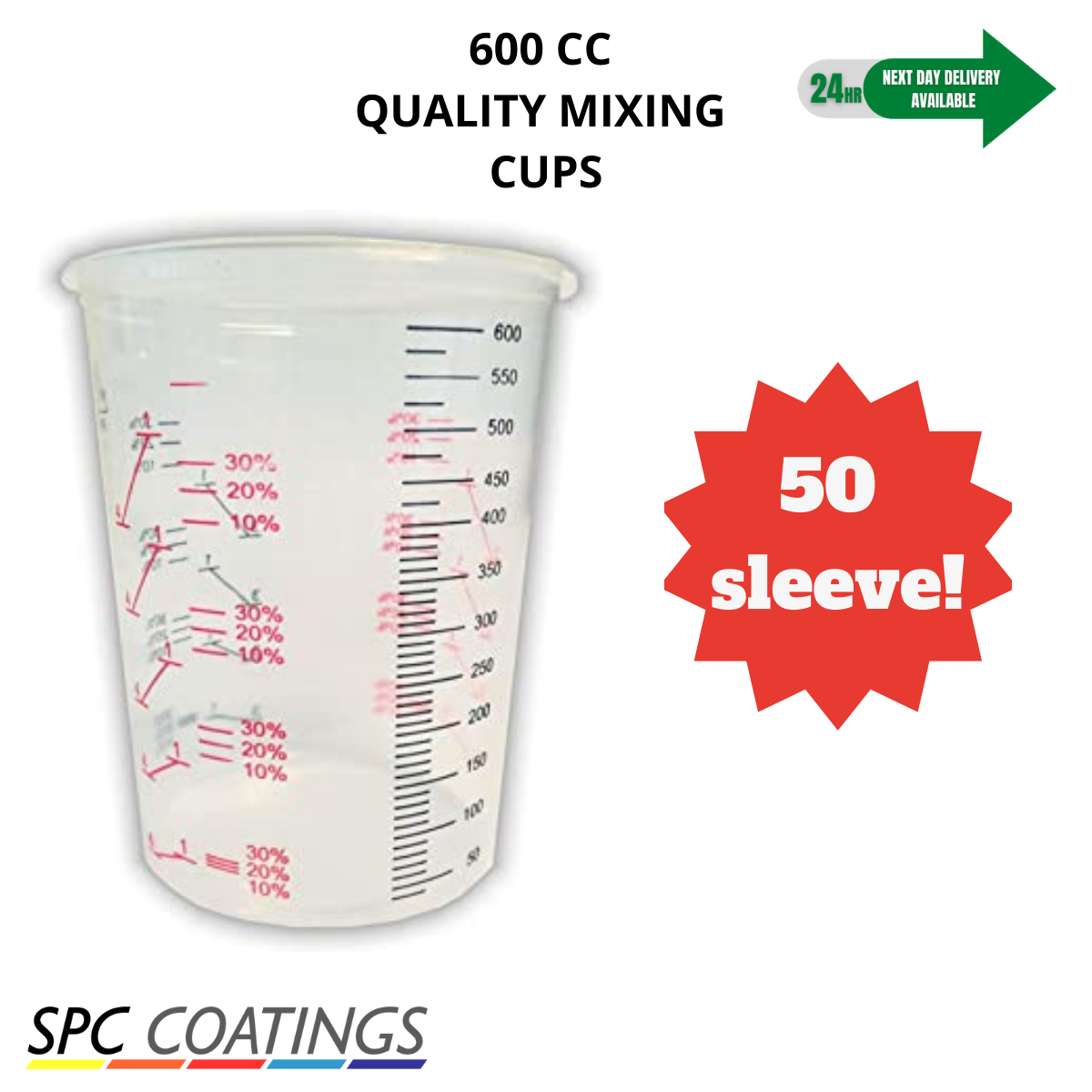 Plastic Paint Mixing Cups 600ml 50 Pack – YTS Car Paints Ltd