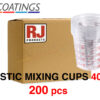Paint Mixing Cups 600cc / 1300cc / 2240cc / RJ PRODUCTS Strong, Solvent resistant BOX - Image 2