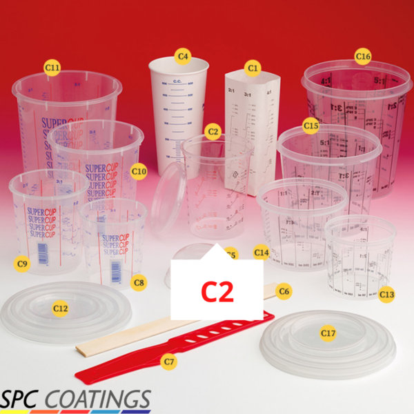 Paint Mixing Cups Plastic 600ml / 600cc x50 Sleeve Solvent resistant & Calibrated - Image 4