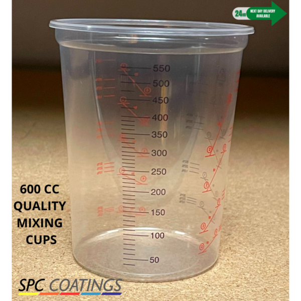 Paint Mixing Cups Plastic 600ml / 600cc x50 Sleeve Solvent resistant & Calibrated - Image 5