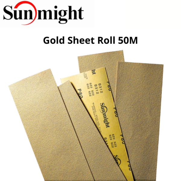 Gold Sanding Roll Sheet Joinery Bodyshop GOLD ROLL 115 mm x 50 Meter Sunmight - Image 3
