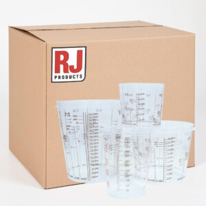 Paint Mixing Cups 600cc / 1300cc / 2240cc / RJ PRODUCTS Strong, Solvent resistant BOX