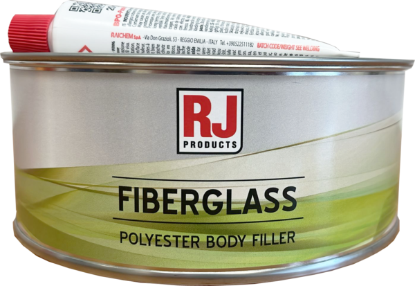 Fibreglass Filler 1.2kg Premium Glass Fibre Car Body Repair RJ Products fiber + Tube Hardener KIT