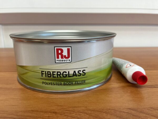 Fibreglass Filler 1.2kg Premium Glass Fibre Car Body Repair RJ Products fiber + Tube Hardener KIT - Image 4