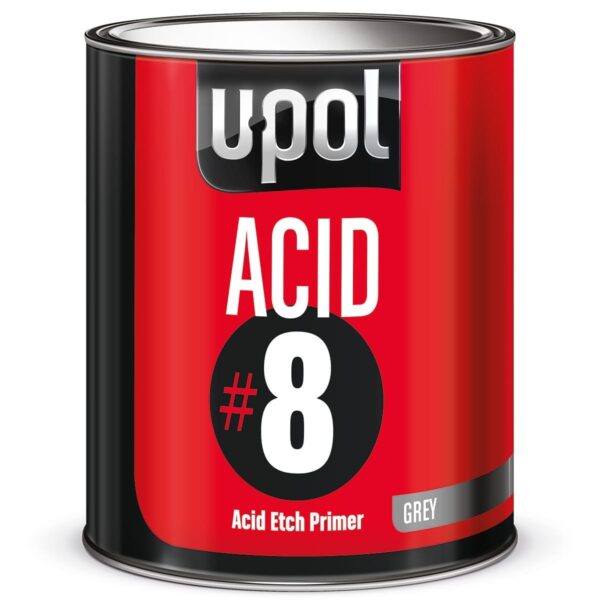 Acid Etch Primer Grey 1L - Acid #8 1K (for Aluminium, Steel, Metal) U-POL UPOL