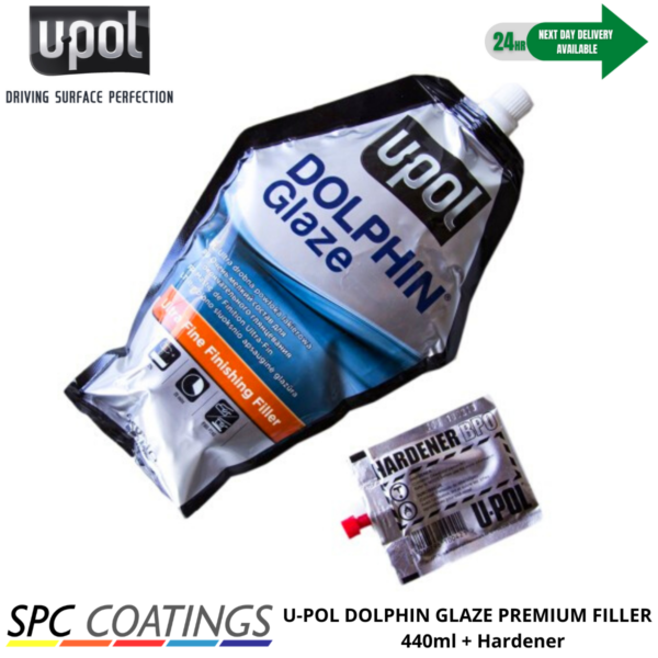 Dolphin Glaze Filler / Stopper Fine Filler 440ml from UPOL U-POL - Image 3