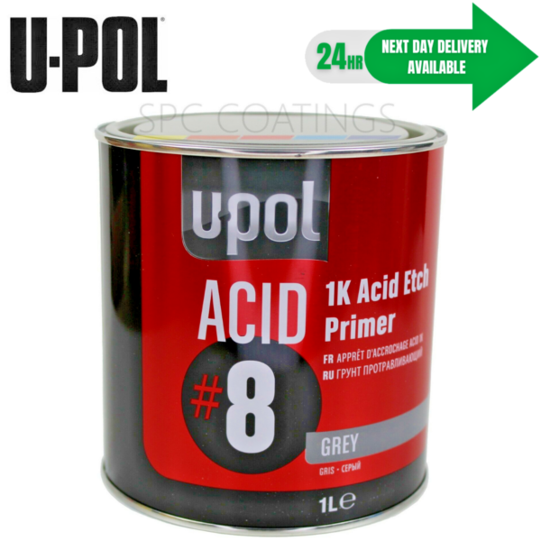 Acid Etch Primer Grey 1L - Acid #8 1K (for Aluminium, Steel, Metal) U-POL UPOL - Image 3