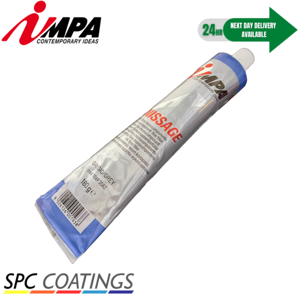 Grey Fine Stopper Filler Impa Fast 1K Tube for Car Repair 180g Finissage - Image 3
