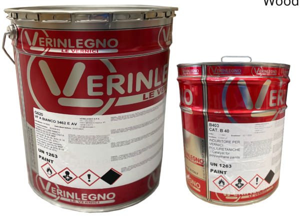 PU Primer 25 kg High Build for Wood Polyurethane Primer Kit - White Verinlegno 3462 25KG + B40 Catalyst 8LTR KIT