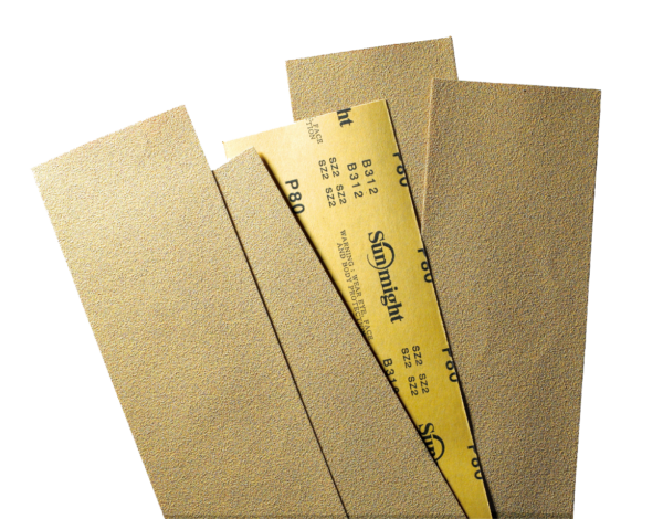 SPC Coatings | Sunmight Gold Sanding Strips (P40-P320) 70x420mm Long Strips 14 Holes 50pcs/box