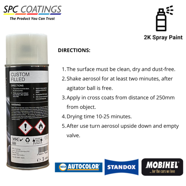 Spray Paint Aerosol Any Colour Code, Any Car, RAL Code 2k Acrylic Basecoat 400ml (NEW) - Image 4