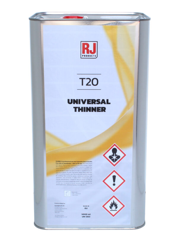 UNIVERSAL THINNER 5L RJ PRODUCTS BEST QUALITY FOR 2K SYSTEMS AND BASECOATS