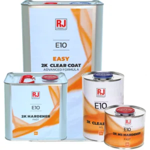 2K Clear Coat KIT Automotive Refinish Quality LACQUER E10 MS EASY 2K + FAST HARDENER RJ PRODUCTS