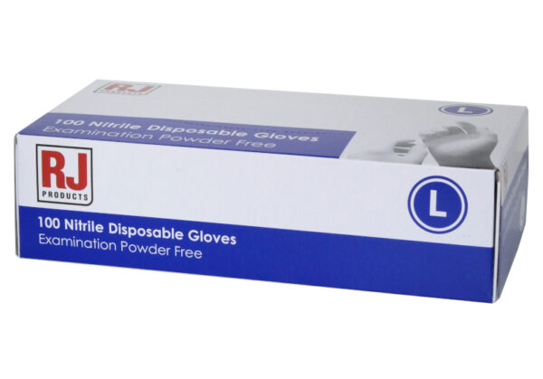 Nitrile Gloves Premium BLUE Finger Textures for Grip 100/box Examination Gloves Latex Free Powder Free RJ Products M / L / XL - Image 3