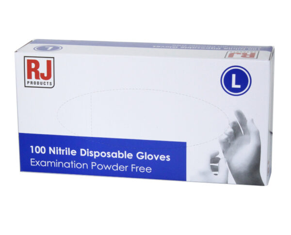 Nitrile Gloves Premium BLUE Finger Textures for Grip 100/box Examination Gloves Latex Free Powder Free RJ Products M / L / XL - Image 4
