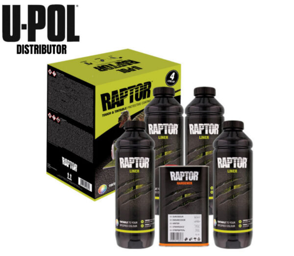 RAPTOR BLACK UPOL 4L KIT Bed Liner TOUGH COATING U-POL NEW - Image 3