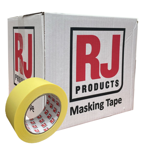 Masking TAPE BOX Yellow - Orange - RJ PRODUCTS 1" / 1.5" / 2" Highest Quality for Automotive / Joinery - Image 2