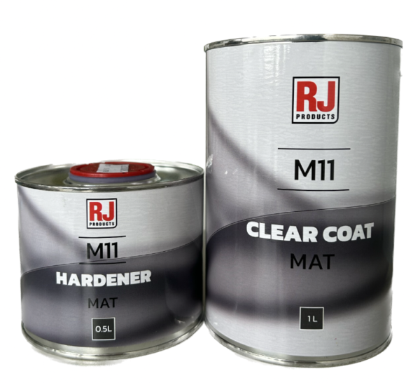 2K MATT Clear Coat KIT Automotive Refinish Quality LACQUER M11 1L + HARDENER 0.5L RJ PRODUCTS