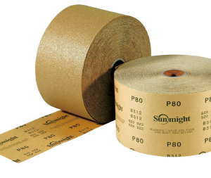 Gold Sanding Roll Sheet Joinery Bodyshop GOLD ROLL 115 mm x 50 Meter Sunmight