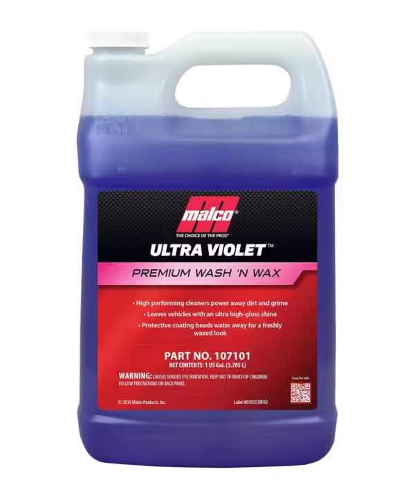 Malco ULTRA-VIOLET PREMIUM WASH & WAX 3.785L Durable HIGH GLOSS Shine Concentrate