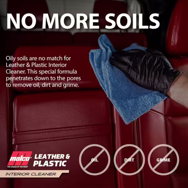 Malco Leather & Plastic Cleaner 651ml 100116 POWERFUL - Removes OIL DIRT & GRIME - Image 9