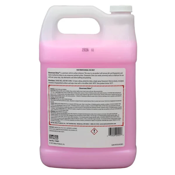 Malco Showroom Shine SPRAY WAX 3.785 L 110401 Removes dust, smears, fingerprints - Image 2