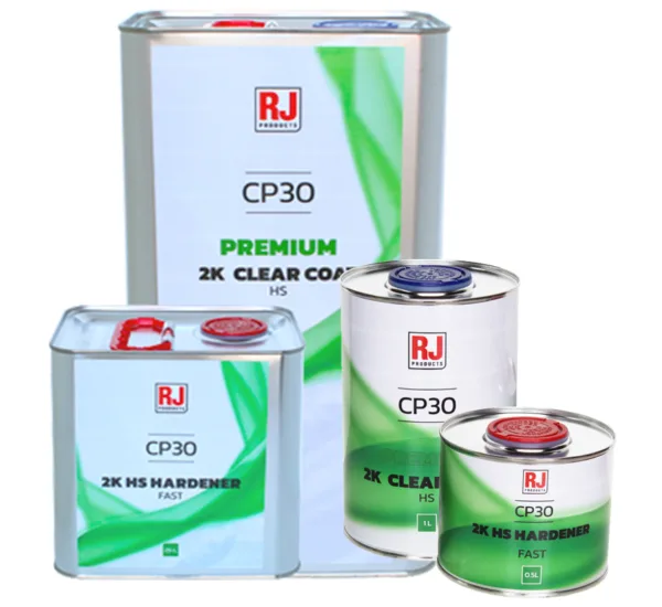 SPC Coatings | 2K Clear Coat KIT Automotive Refinish Quality LACQUER CP30 PREMIUM 2K + FAST HARDENER RJ PRODUCTS