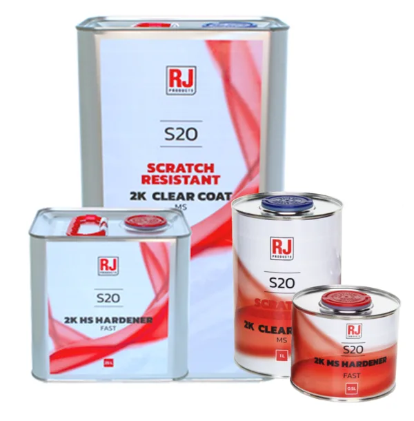 SPC Coatings | 2K Clear Coat KIT Automotive Refinish Quality LACQUER S20 SCRATCH RESISTANT 2K + FAST HARDENER RJ PRODUCTS