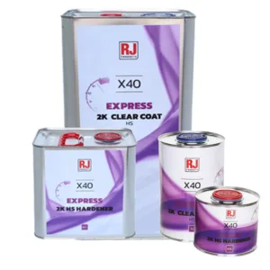 2K Clear Coat KIT Automotive Refinish Quality LACQUER X40 EXPRESS HS 2K + FAST HARDENER RJ PRODUCTS