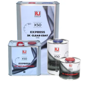 2K Clear Coat KIT Automotive Refinish Quality LACQUER X50 EXPRESS 2K VHS + FAST HARDENER RJ PRODUCTS